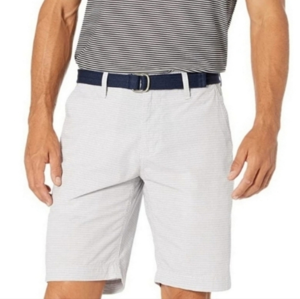 Mens Striped Hartford Belted 10" Shorts